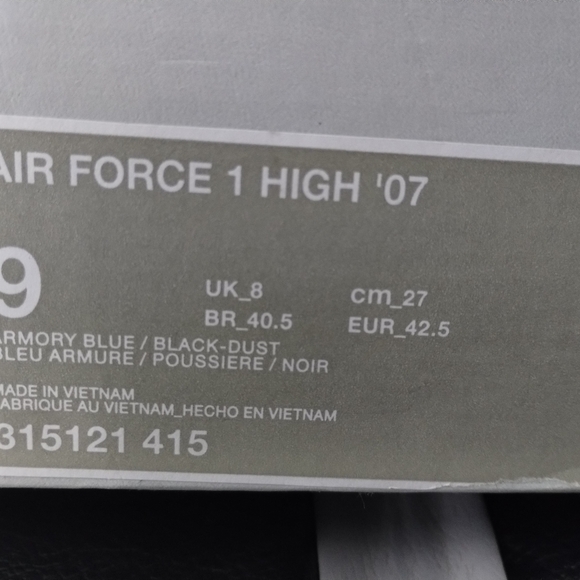 Men's Nike AF1 High 07 shoes size 9 - Picture 5 of 5